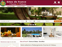 Tablet Screenshot of gites-de-france-charme.com